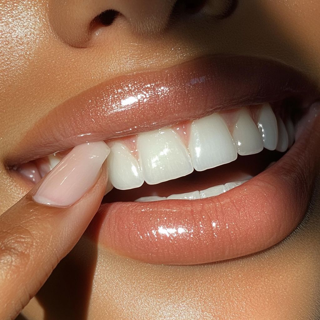 Professional teeth whitening and custom tooth gem application