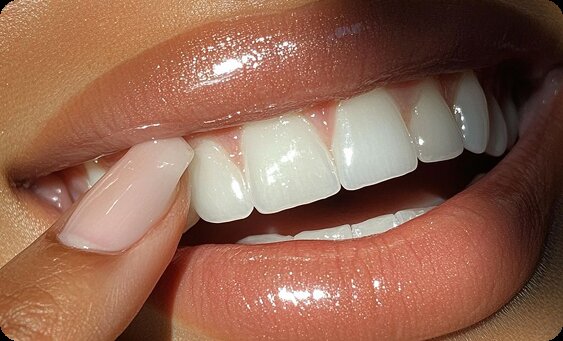 Professional teeth whitening and custom tooth gem application
